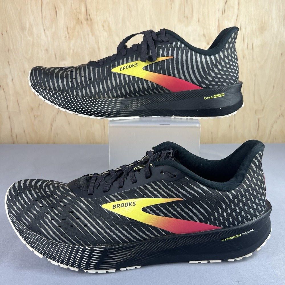 Brooks Hyperion Tempo Men's Size 11.5 Black Yellow Road Running Shoes